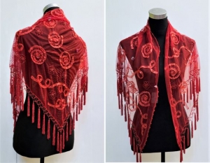 Beaded shawl 121-B